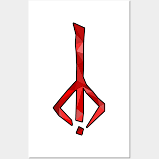 Bloodborne - Hunter Rune (Polygonal with black outline) Posters and Art